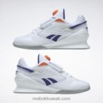أبيض ftwr / أرجواني غامق / برتقالي محطم s23-r تراث رافع 3 أحذية رفع الأثقال النسائية Reebok 0NZ0F132 - Image 9