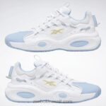 أبيض ftwr / أزرق سائل / أصفر سام حل أحذية كرة السلة منتصف Reebok 0NZ0F62 - Image 9