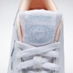 أبيض ftwr / أزرق لؤلؤي / برتقالي هالة أحذية نسائية جلدية كلاسيكية Reebok 0NZ0F424 - Image 8