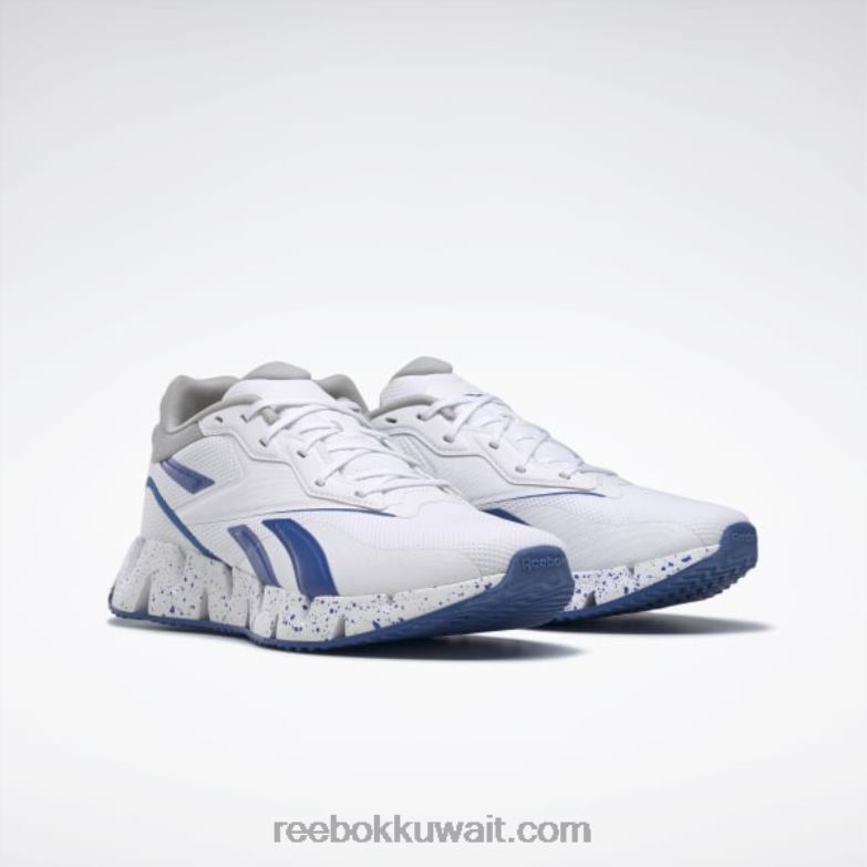 أبيض ftwr / أزرق متجه / رمادي نقي 3 حذاء zig dynamica 4 Reebok 0NZ0F168 - Image 3