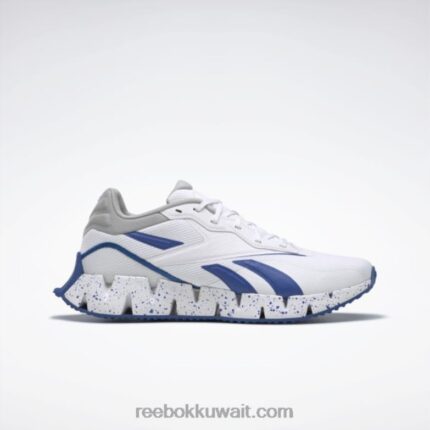 أبيض ftwr / أزرق متجه / رمادي نقي 3 حذاء zig dynamica 4 Reebok 0NZ0F168