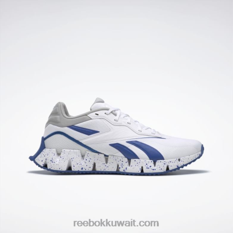 أبيض ftwr / أزرق متجه / رمادي نقي 3 حذاء zig dynamica 4 Reebok 0NZ0F168 - Image 1