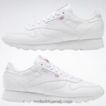 أبيض ftwr / رمادي نقي 3 أحذية جلدية كلاسيكية Reebok 0NZ0F34 - Image 9