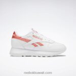 أبيض ftwr / شبه برتقالي مضيئة الأحذية الجلدية الكلاسيكية sp للنساء Reebok 0NZ0F290