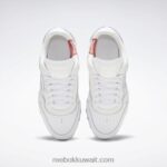 أبيض ftwr / نقي رمادي 4 / رودونيت جلد كلاسيكي يجعله حذاءك النسائي Reebok 0NZ0F192 - Image 7