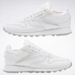 أبيض ftwr / نقي رمادي 4 / رودونيت جلد كلاسيكي يجعله حذاءك النسائي Reebok 0NZ0F192 - Image 10