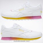 أبيض ftwr / وردي حقيقي / أصفر دائمًا كلاسيك هارمان رن أحذية نسائية Reebok 0NZ0F826 - Image 9