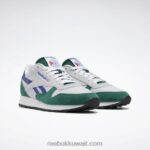 أخضر غامق / أبيض فتور / كوبالت كلاسيكي جلد كلاسيكي يجعله حذائك Reebok 0NZ0F31 - Image 3