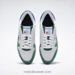 أخضر غامق / أبيض فتور / كوبالت كلاسيكي جلد كلاسيكي يجعله حذائك Reebok 0NZ0F31 - Image 6
