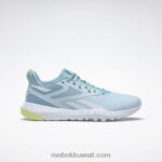 أزرق لؤلؤي / زجاج أزرق / أبيض ftwr حذاء فليكساجون فورس 4 نسائي للتدريب Reebok 0NZ0F258