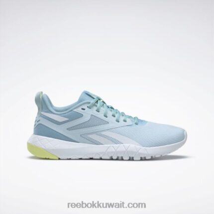 أزرق لؤلؤي / زجاج أزرق / أبيض ftwr حذاء فليكساجون فورس 4 نسائي للتدريب Reebok 0NZ0F258