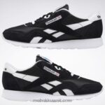 أسود / أبيض أحذية الرجال النايلون الكلاسيكية Reebok 0NZ0F1179 - Image 3