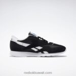 أسود / أبيض أحذية الرجال النايلون الكلاسيكية Reebok 0NZ0F1179 - Image 4