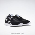 أسود / أبيض أحذية الرجال النايلون الكلاسيكية Reebok 0NZ0F1179 - Image 5