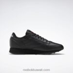 أسود أساسي / رمادي نقي 5 أحذية جلدية كلاسيكية Reebok 0NZ0F37 - Image 2