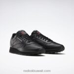 أسود أساسي / رمادي نقي 5 أحذية جلدية كلاسيكية Reebok 0NZ0F37 - Image 3
