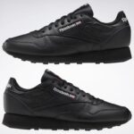 أسود أساسي / رمادي نقي 5 أحذية جلدية كلاسيكية Reebok 0NZ0F37 - Image 9