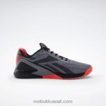 أسود أساسي / رمادي نقي 5 / توهج برتقالي حذاء تدريب نانو x1 للرجال Reebok 0NZ0F1044 - Image 5