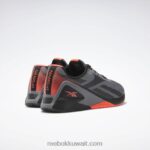 أسود أساسي / رمادي نقي 5 / توهج برتقالي حذاء تدريب نانو x1 للرجال Reebok 0NZ0F1044 - Image 9