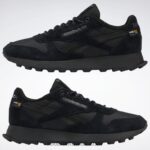 أسود أساسي / رمادي نقي 7 أحذية جلدية كلاسيكية Reebok 0NZ0F965 - Image 3