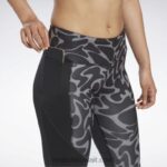 أسود تشغيل الجوارب المطبوعة كابري Reebok 0NZ0F733 - Image 4