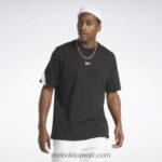 أسود / طباشير كلاسيك فخور تي شيرت العلامة التجارية Reebok 0NZ0F345