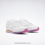 أطفال أبيض ftwr / وردي حقيقي حذاء رويال سي ال جوغ 3 - مرحلة ما قبل المدرسة Reebok 0NZ0F1419 - Image 3