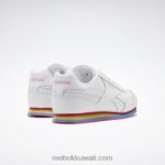 أطفال أبيض ftwr / وردي حقيقي حذاء رويال سي ال جوغ 3 - مرحلة ما قبل المدرسة Reebok 0NZ0F1419 - Image 4