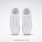أطفال أبيض ftwr / وردي حقيقي حذاء رويال سي ال جوغ 3 - مرحلة ما قبل المدرسة Reebok 0NZ0F1419 - Image 6
