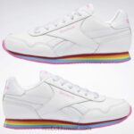 أطفال أبيض ftwr / وردي حقيقي حذاء رويال سي ال جوغ 3 - مرحلة ما قبل المدرسة Reebok 0NZ0F1419 - Image 9