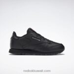 أطفال أسود أحذية جلدية كلاسيكية - مرحلة ما قبل المدرسة Reebok 0NZ0F1447