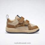 أطفال البرية البني / الصحراء / ناقلات البحرية حذاء ويبك المشبك منخفض - طفل صغير Reebok 0NZ0F1438
