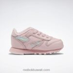 أطفال توهج وردي أحذية جلدية كلاسيكية - طفل صغير Reebok 0NZ0F1453 - Image 2