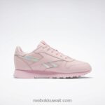 أطفال توهج وردي حذاء جلدي كلاسيكي - مدرسة ابتدائية Reebok 0NZ0F1381 - Image 2