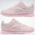 أطفال توهج وردي حذاء جلدي كلاسيكي - مدرسة ابتدائية Reebok 0NZ0F1381 - Image 10
