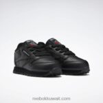 أطفال جوهر أسود أحذية جلدية كلاسيكية - طفل صغير Reebok 0NZ0F1393 - Image 3