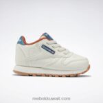 أطفال طباشير / أزرق فولاذي s23-r أحذية جلدية كلاسيكية - طفل صغير Reebok 0NZ0F1387
