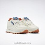 أطفال طباشير / أزرق فولاذي s23-r أحذية جلدية كلاسيكية - طفل صغير Reebok 0NZ0F1387 - Image 3