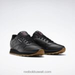 أطفال كور أسود / صمغ مطاطي ريبوك 02 حذاء جلدي كلاسيكي - مدرسة ابتدائية Reebok 0NZ0F1422 - Image 3