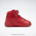 أطفال ناقلات الأحمر / ftwr الأبيض أحذية هاي حرة - طفل صغير Reebok 0NZ0F1449 - Image 2