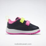 أطفال ناقلات البحرية / الوردي الذري / حامض أصفر حذاء ويبك المشبك منخفض - طفل صغير Reebok 0NZ0F1404 - Image 2
