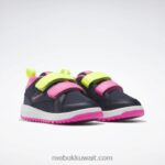 أطفال ناقلات البحرية / الوردي الذري / حامض أصفر حذاء ويبك المشبك منخفض - طفل صغير Reebok 0NZ0F1404 - Image 3