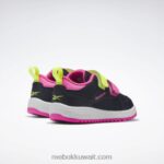 أطفال ناقلات البحرية / الوردي الذري / حامض أصفر حذاء ويبك المشبك منخفض - طفل صغير Reebok 0NZ0F1404 - Image 4