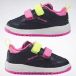 أطفال ناقلات البحرية / الوردي الذري / حامض أصفر حذاء ويبك المشبك منخفض - طفل صغير Reebok 0NZ0F1404 - Image 9