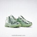 أطفال نصف بكسل النعناع / الفضة التقى. كاردي بي حذاء جلدي كلاسيكي - مدرسة ابتدائية Reebok 0NZ0F1455 - Image 3