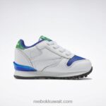أطفال ftwr أبيض / أزرق متجه حذاء ستيب اند فلاش جلدي كلاسيكي - طفل صغير Reebok 0NZ0F1392 - Image 2