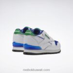 أطفال ftwr أبيض / أزرق متجه حذاء ستيب اند فلاش جلدي كلاسيكي - طفل صغير Reebok 0NZ0F1392 - Image 4