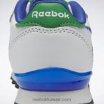 أطفال ftwr أبيض / أزرق متجه حذاء ستيب اند فلاش جلدي كلاسيكي - طفل صغير Reebok 0NZ0F1392 - Image 8