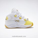 أطفال ftwr أبيض / خيط أصفر / فوق بنفسجي السؤال منتصف الأحذية - طفل صغير Reebok 0NZ0F1373 - Image 2