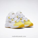 أطفال ftwr أبيض / خيط أصفر / فوق بنفسجي السؤال منتصف الأحذية - طفل صغير Reebok 0NZ0F1373 - Image 3